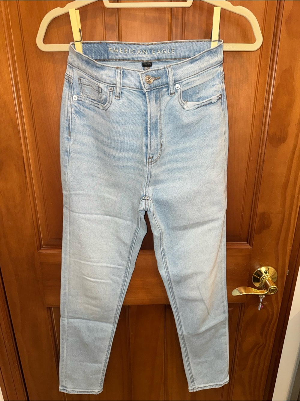 American Eagle Outfitters Light Wash High-Rise Slim Jeans
